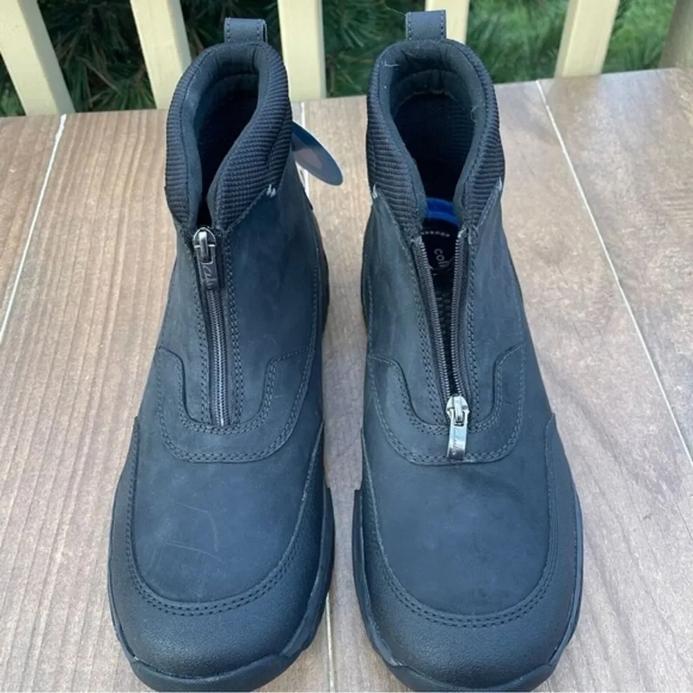 Clarks Men's Grove Zip Ankle Boot Black Size 10.5 M